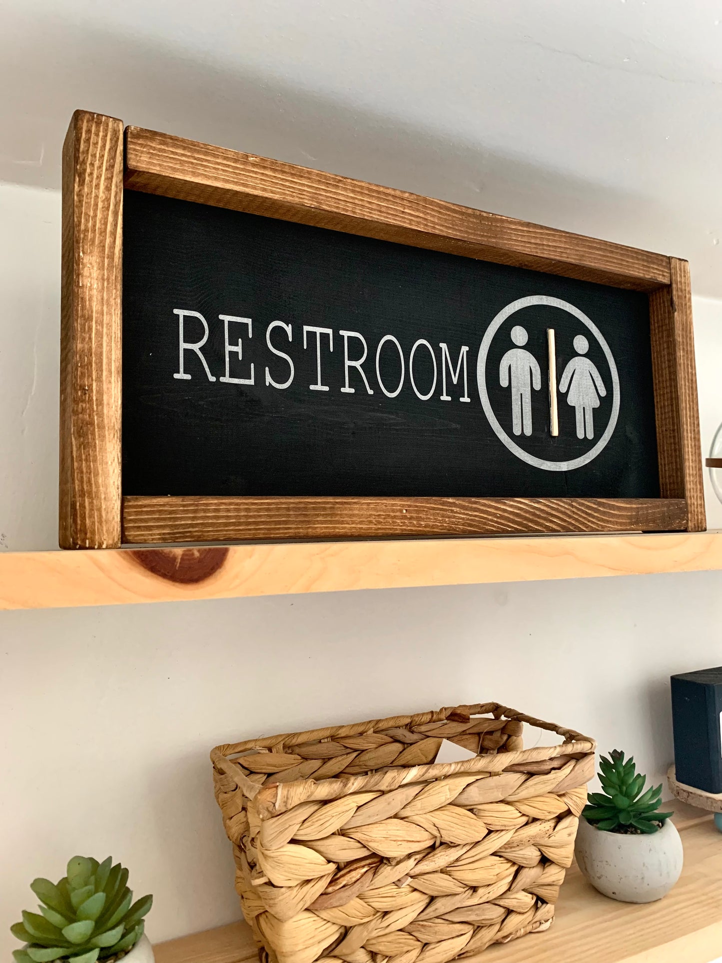 Farmhouse Restroom Sign Decor