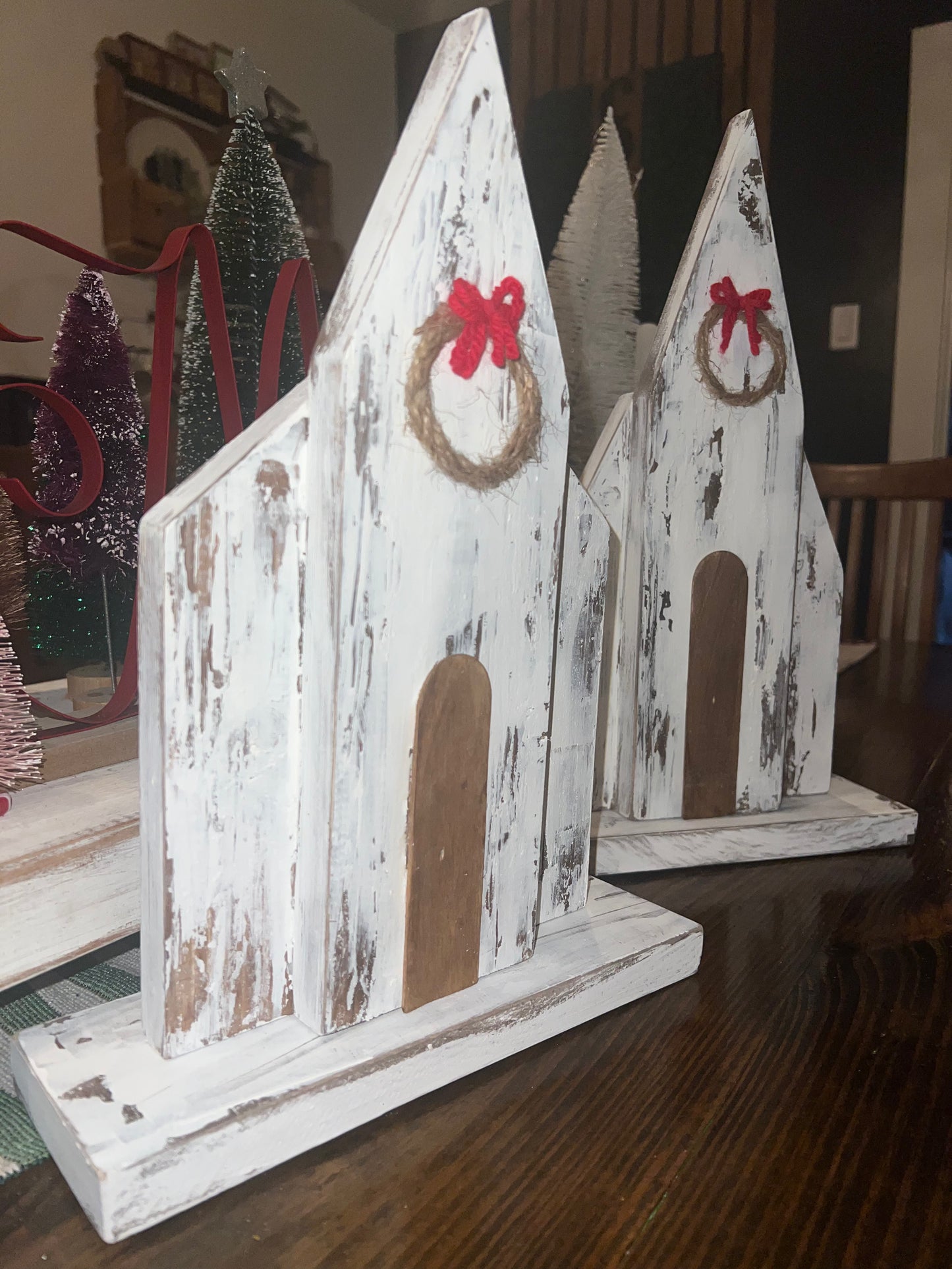Christmas Wooden Rustic Churches