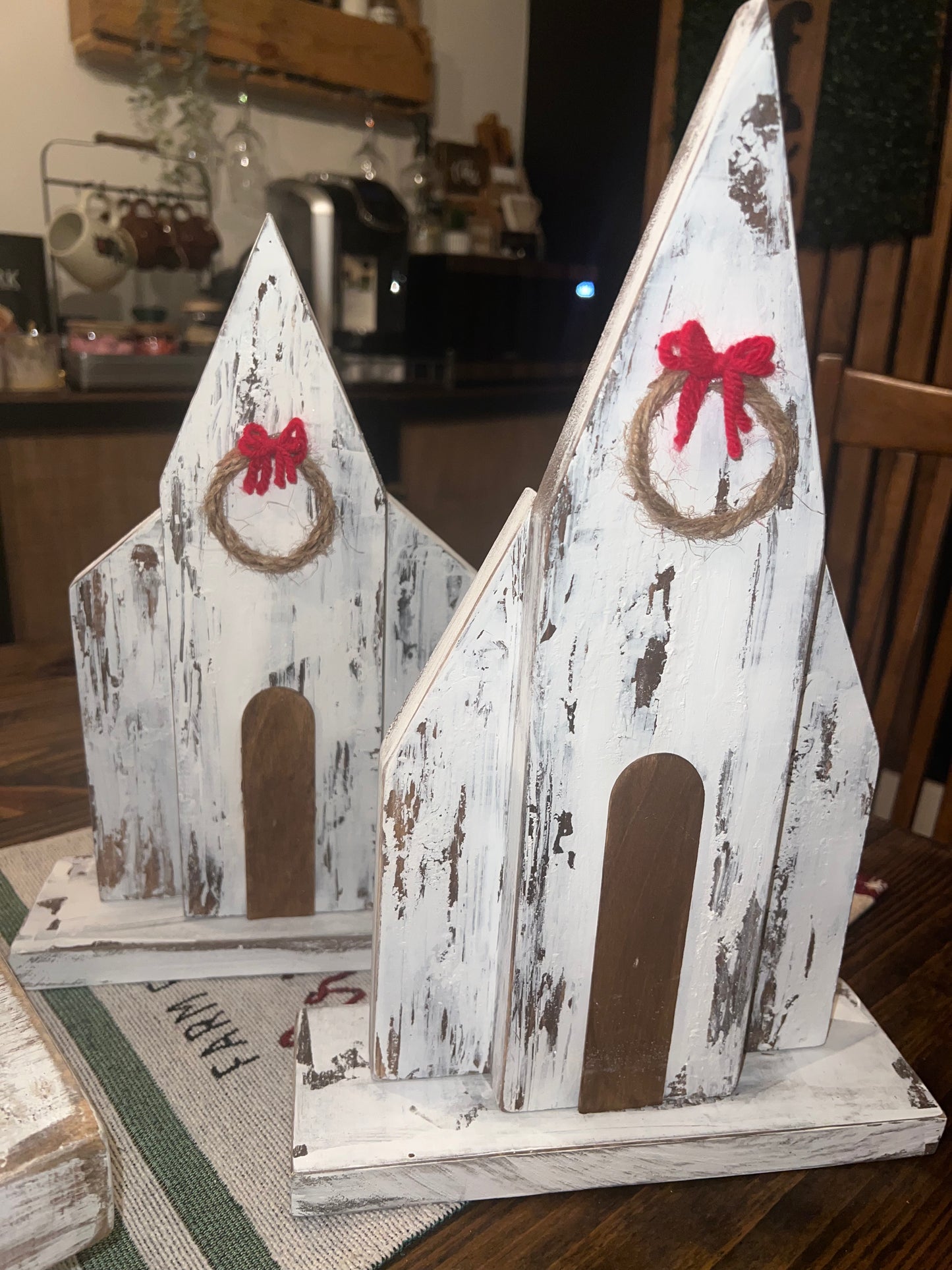Christmas Wooden Rustic Churches