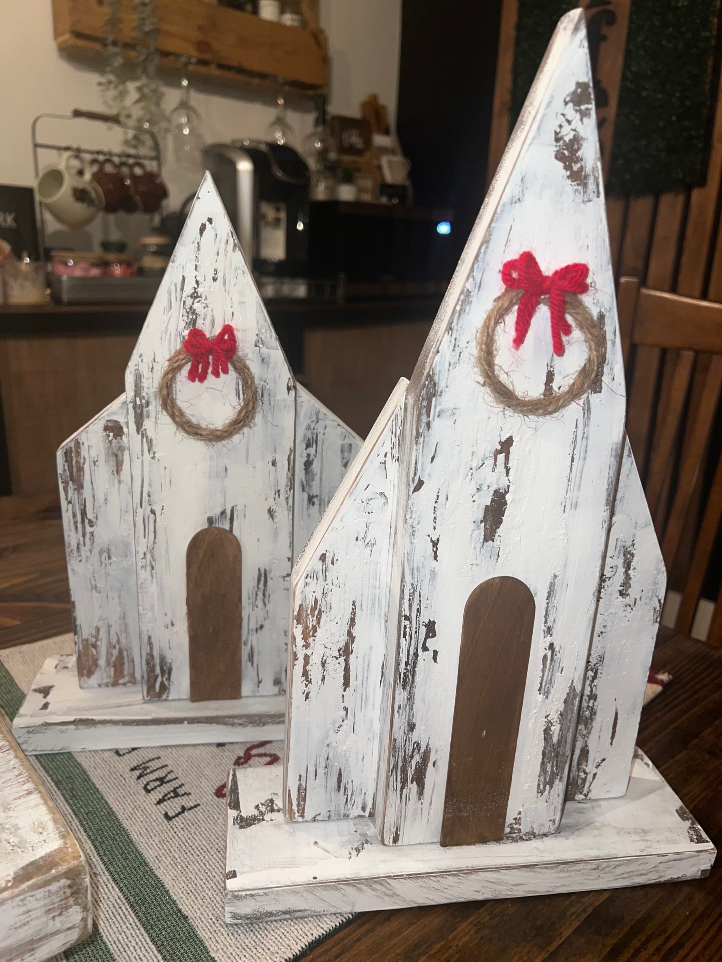 Christmas Wooden Rustic Churches