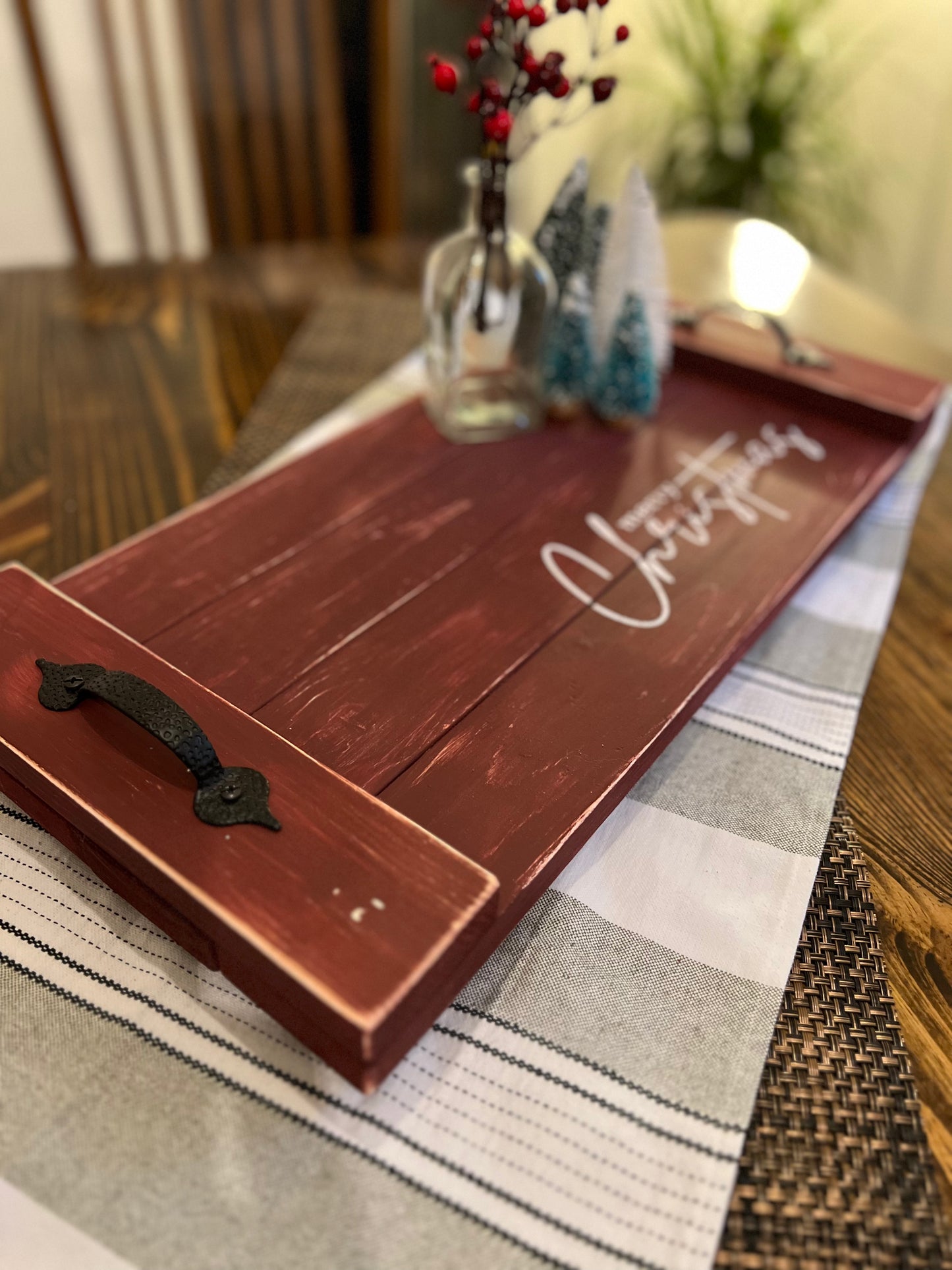 Christmas Wood Tray Decor