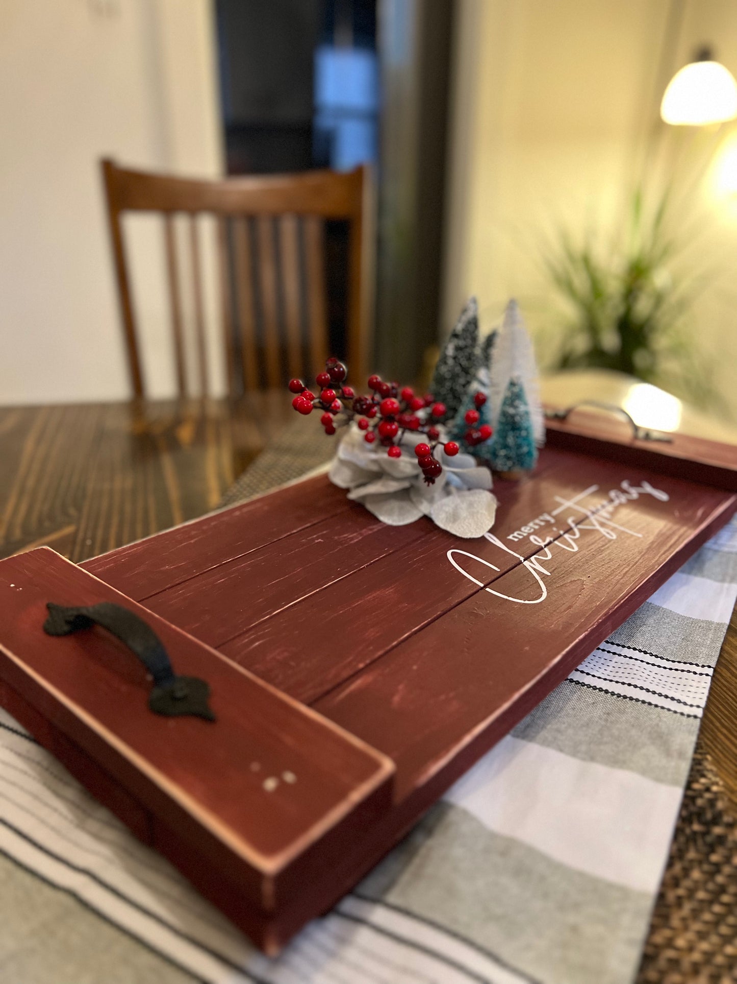 Christmas Wood Tray Decor