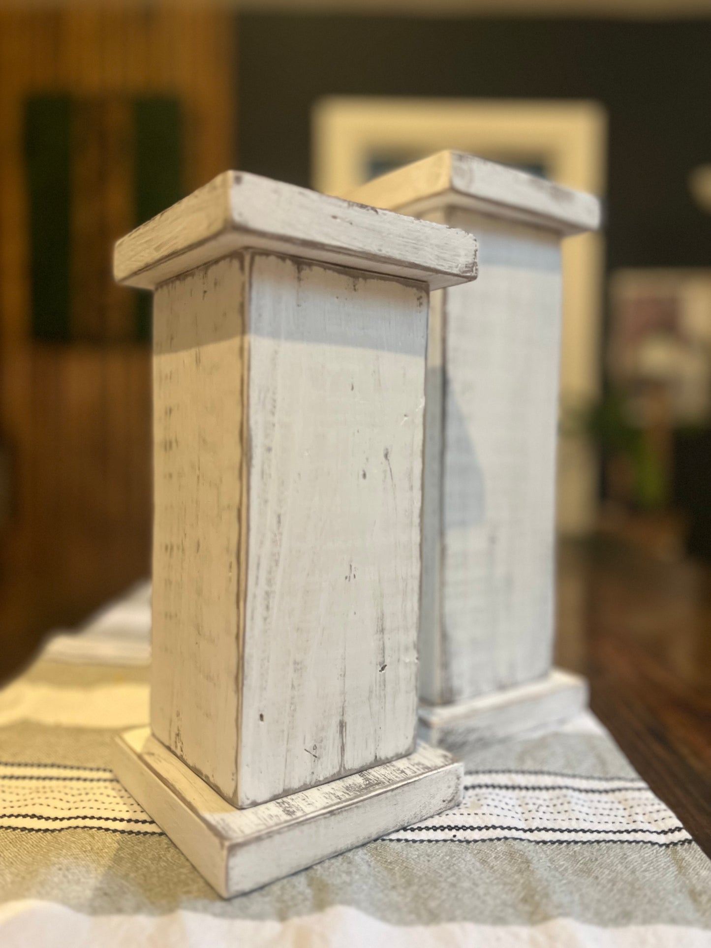 Rustic Candles Holder Set x2