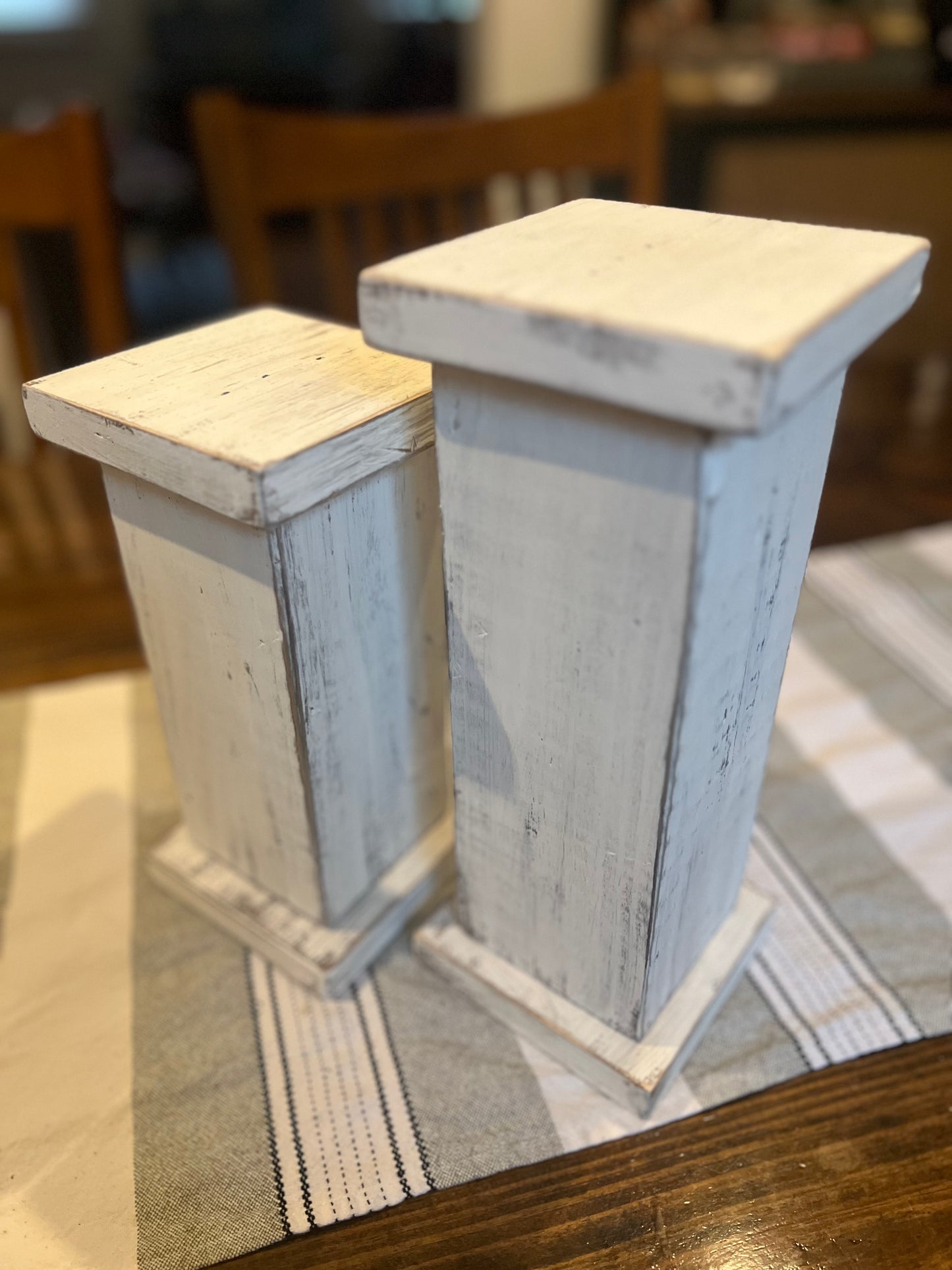 Rustic Candles Holder Set x2