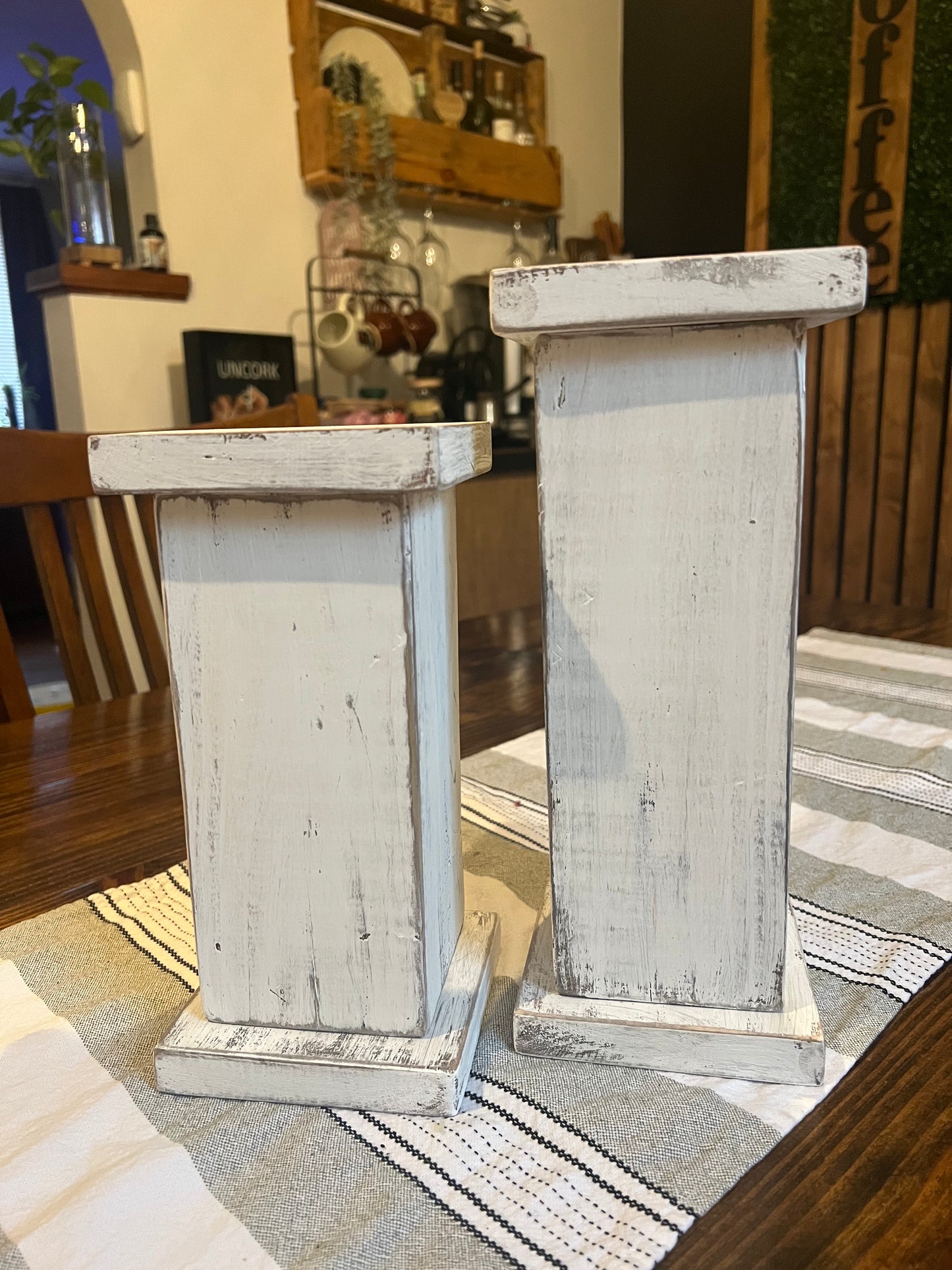 Rustic Candles Holder Set x2