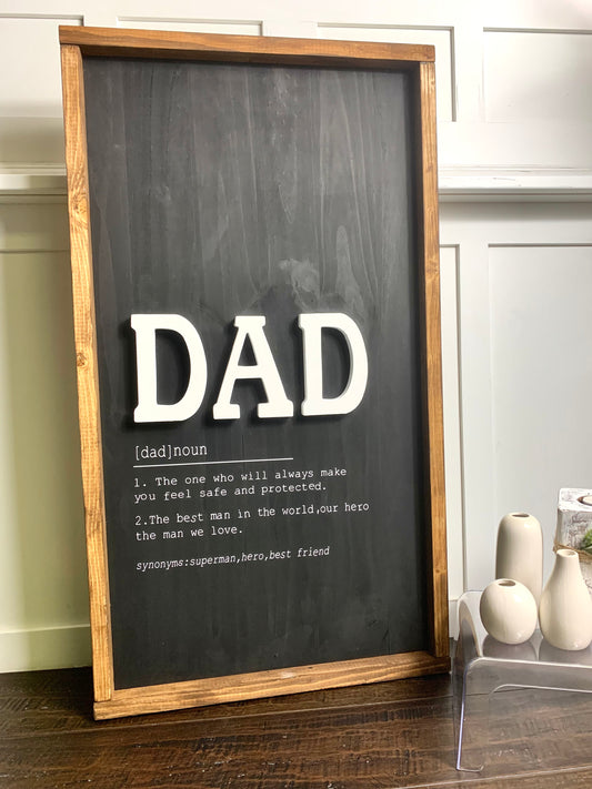 Dad wood sign