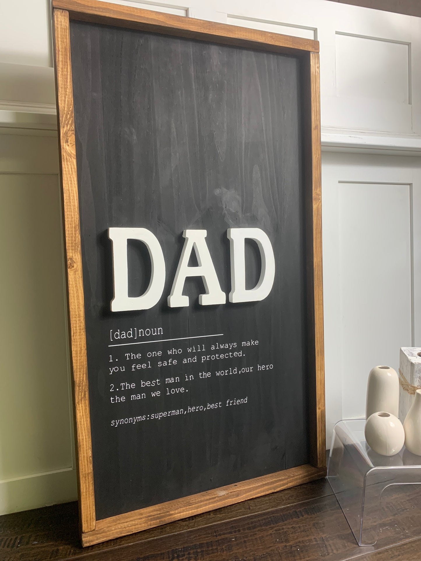 Dad wood sign