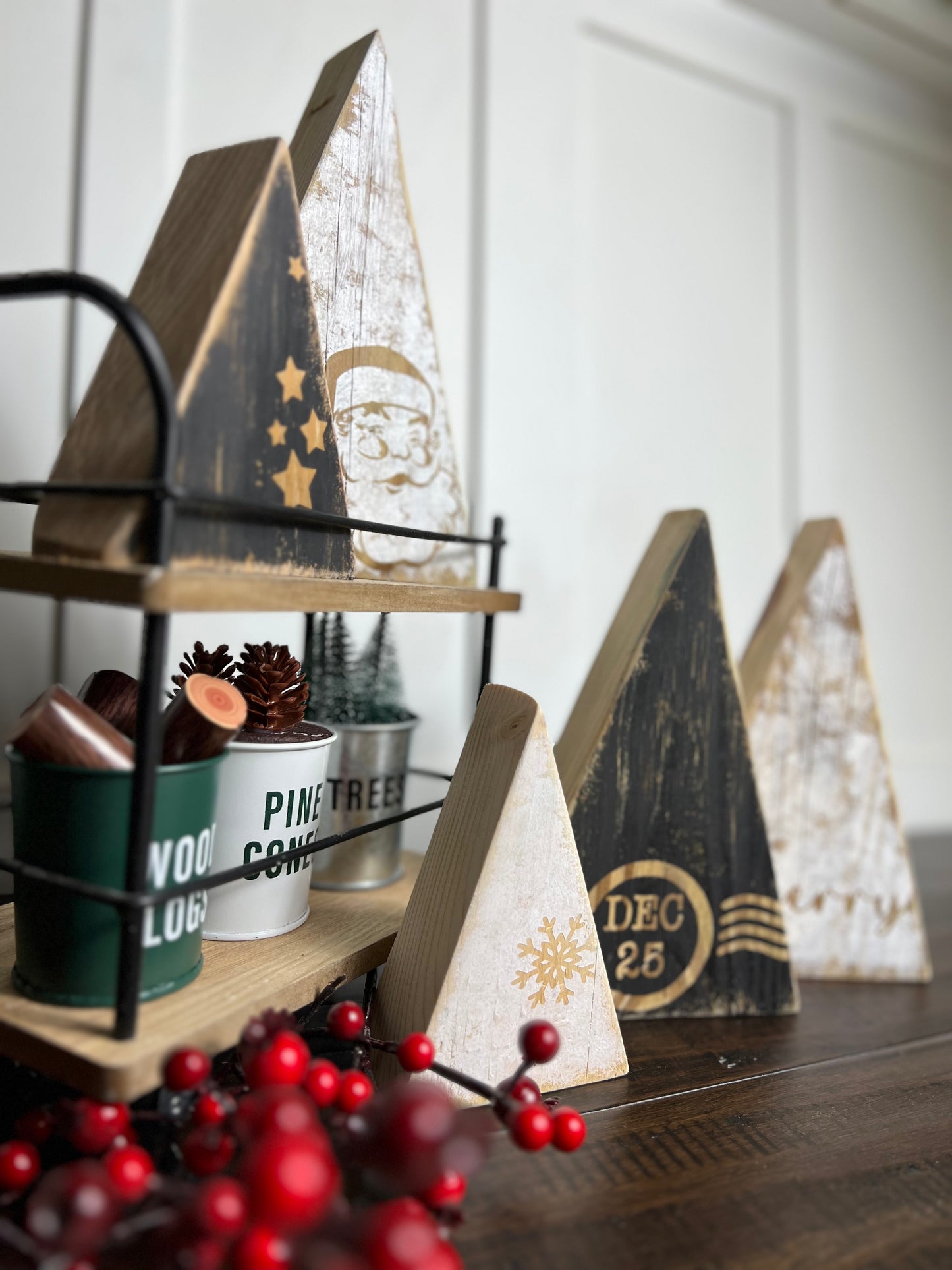 Christmas Wooden Rustic Trees