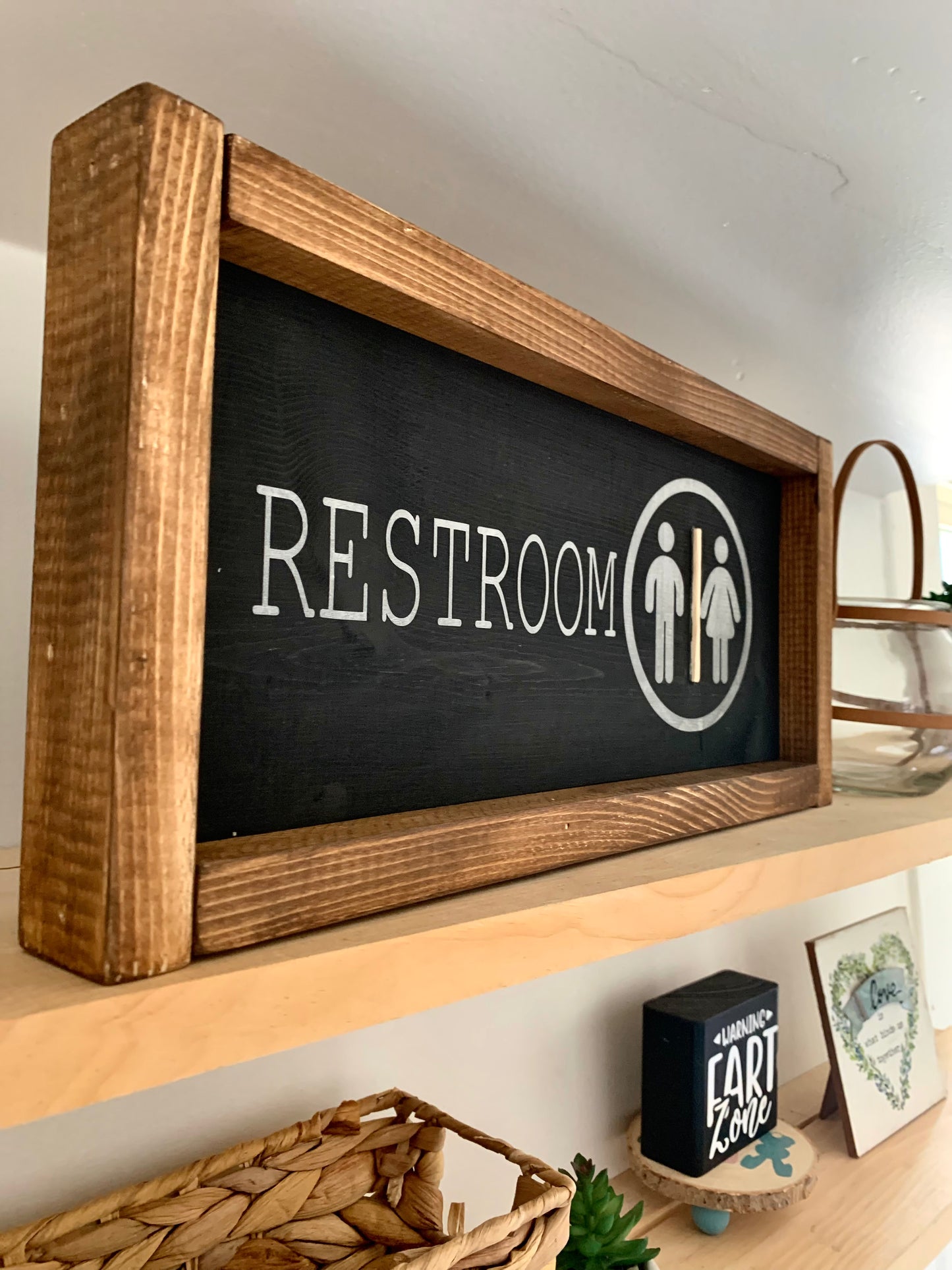 Farmhouse Restroom Sign Decor