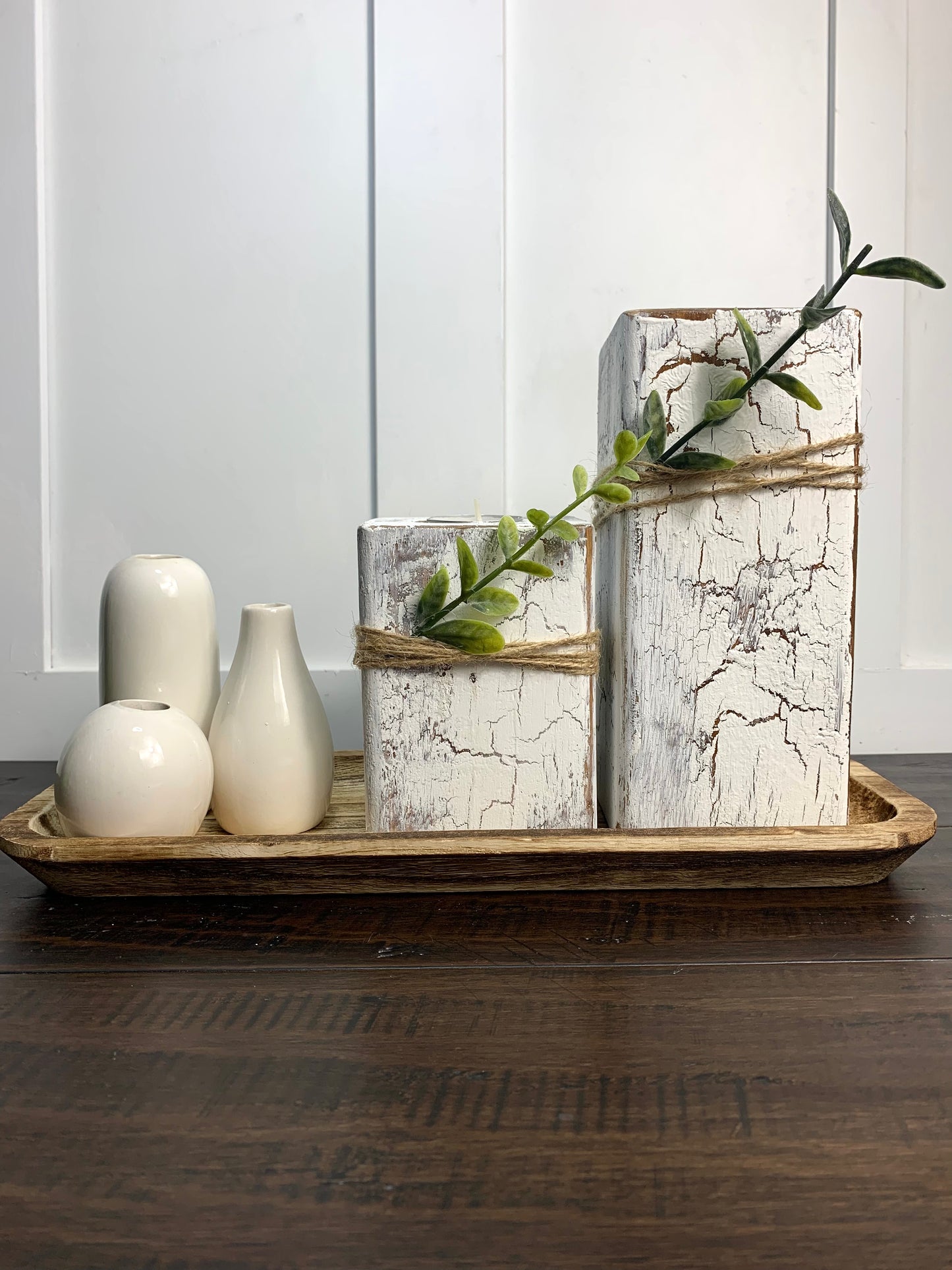 Farmhouse Candles Wood Holders