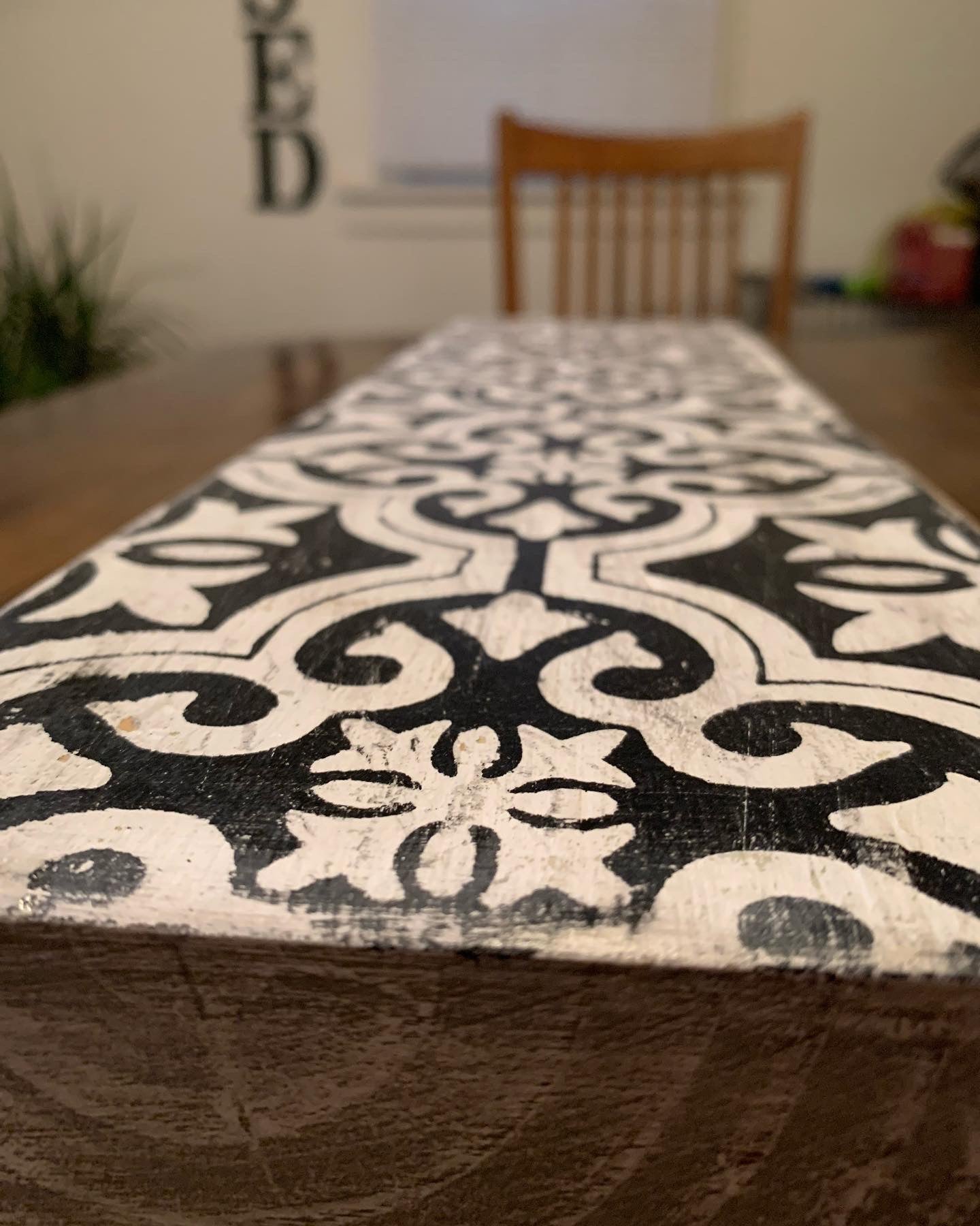 Farmhouse Centerpiece With Tile Pattern