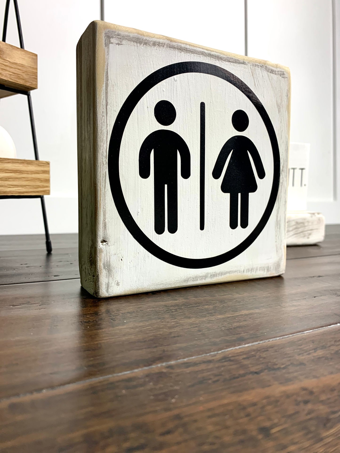 Rustic Bathroom Wood Sign n