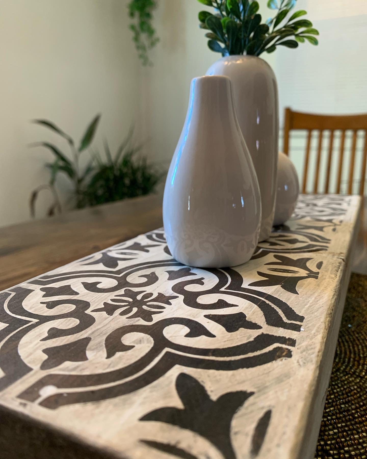 Farmhouse Centerpiece With Tile Pattern