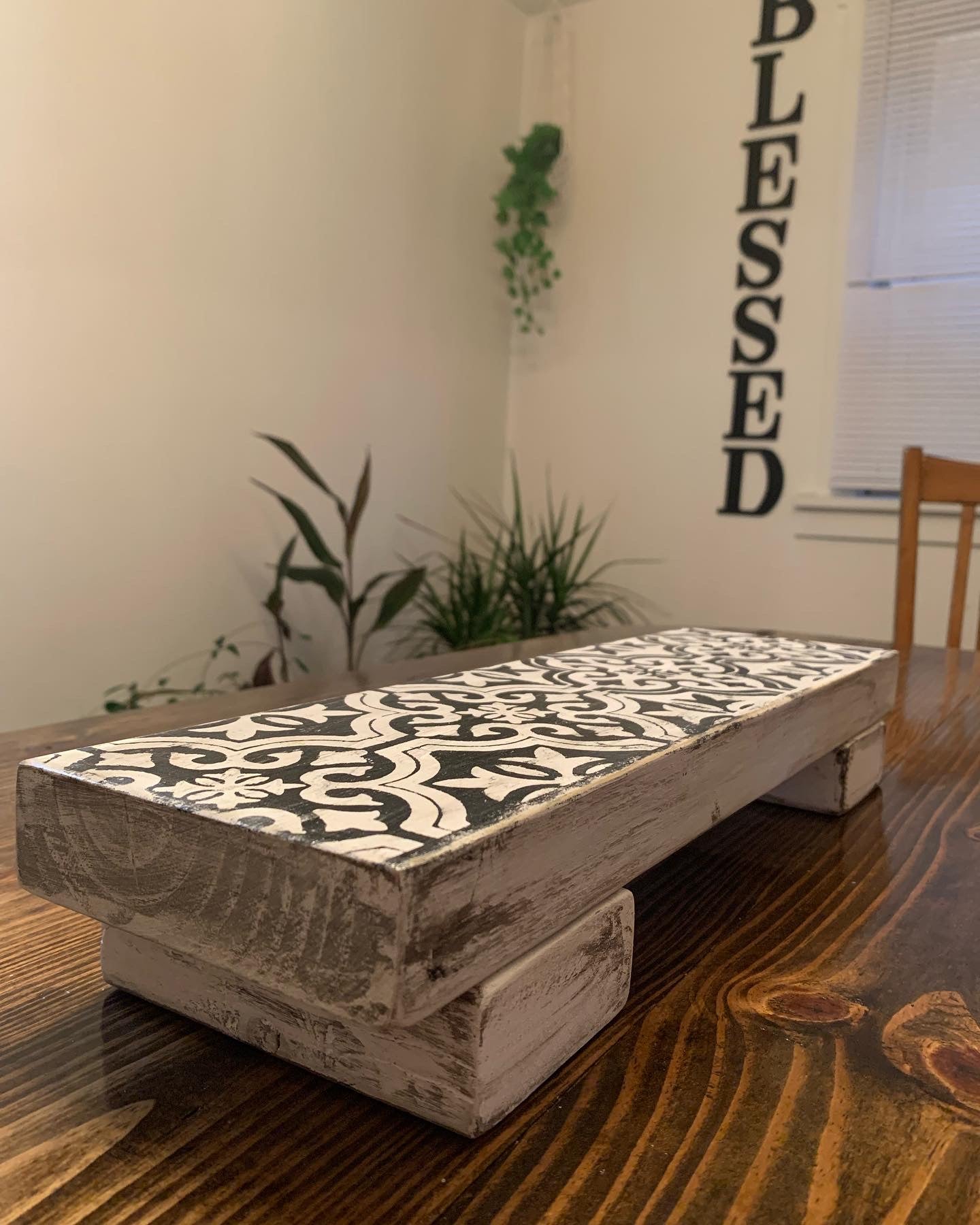 Farmhouse Centerpiece With Tile Pattern