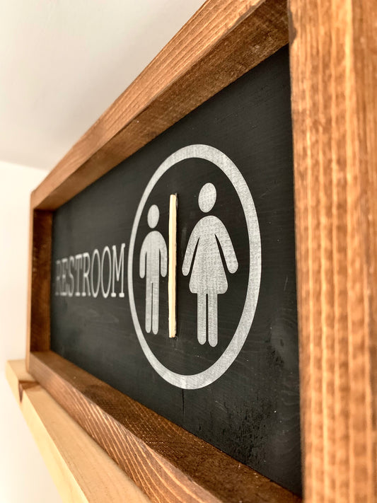 Farmhouse Restroom Sign Decor