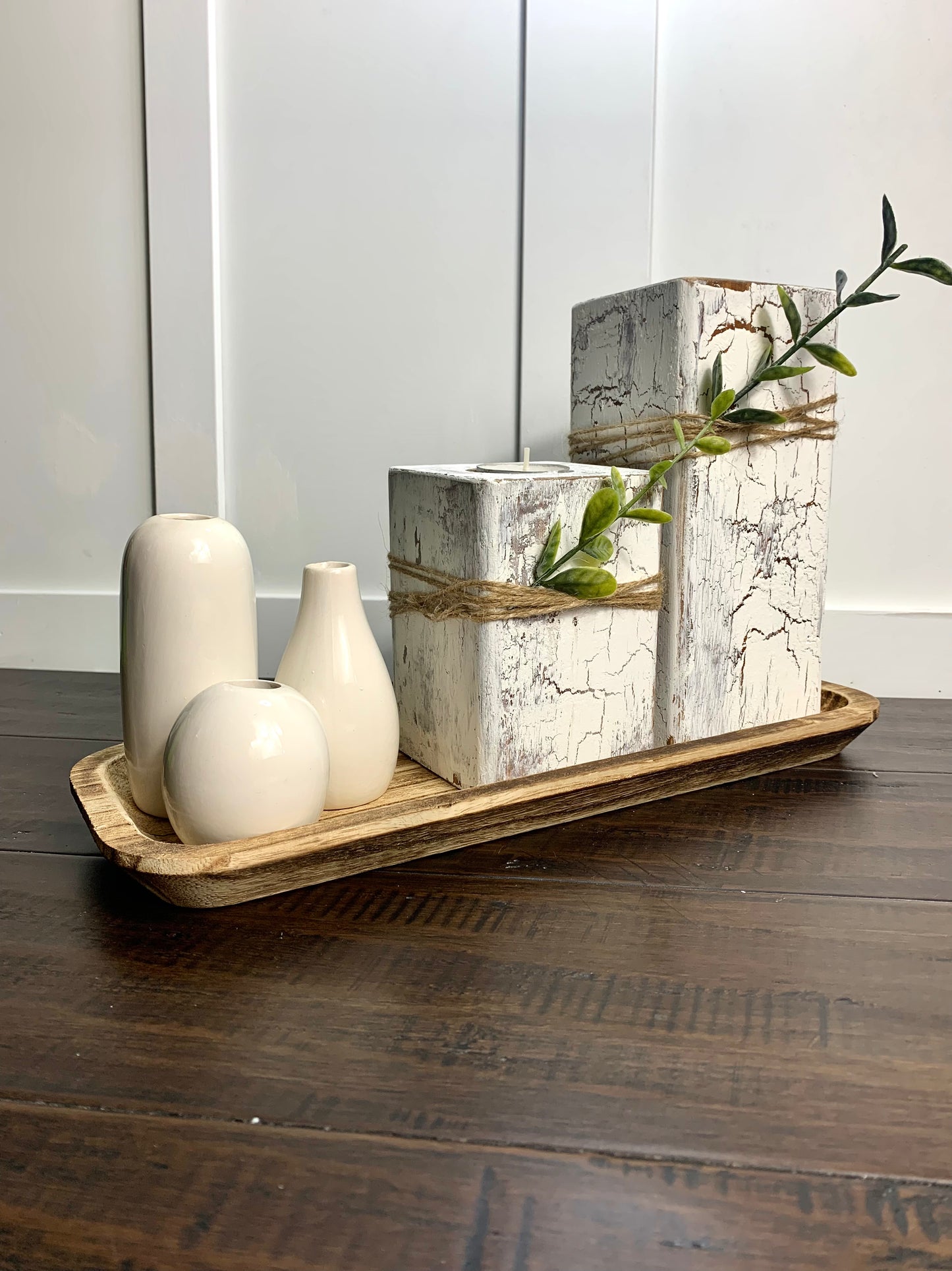 Farmhouse Candles Wood Holders