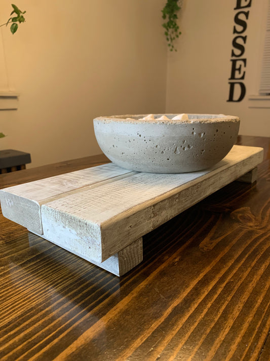 Farmhouse wood Riser Centerpiece